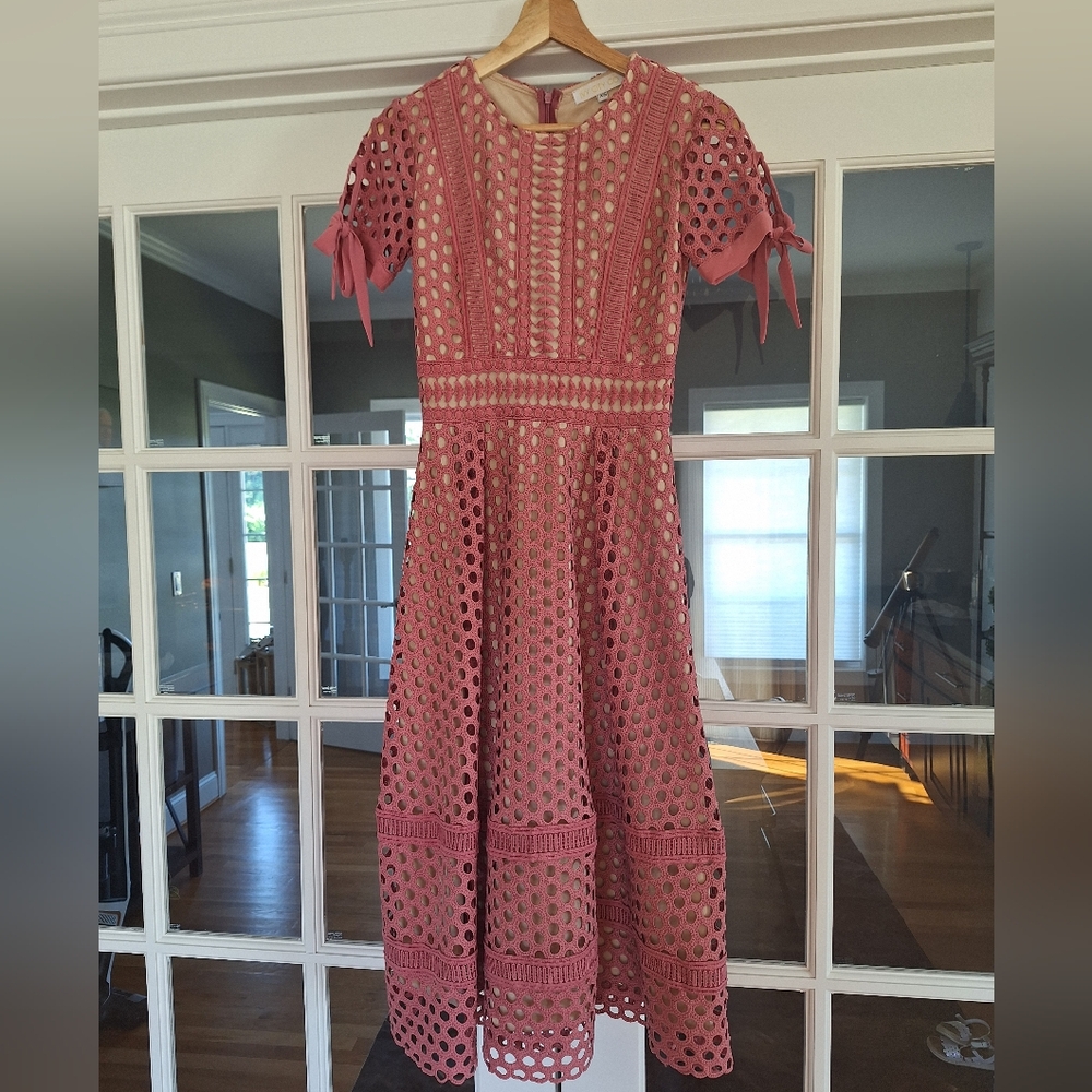 Ivy City Co Pink Lace Dress